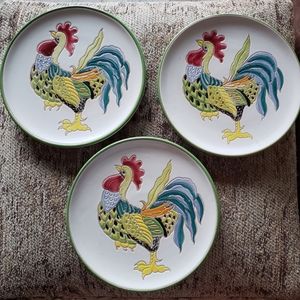 Plates made in Italy, pre-owned, vintage, set of 3